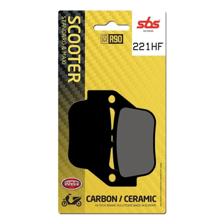 SBS Ceramic Scooter Front / Rear Brake Pads - 221HF