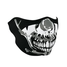 Zan Headgear Chrome Skull Half Mask