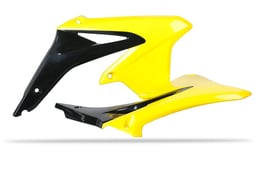 Polisport Suzuki RMZ Black/Yellow Radiator Plates