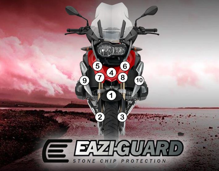 Eazi-Guard BMW R1200GS 2014 - 2016 Gloss Paint Protection Film