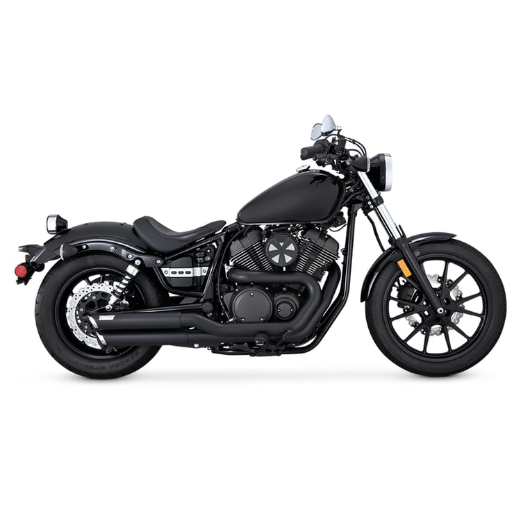 Vance & Hines Twin Slash Staggered Yamaha Bolt/R-Spec 950 13-15 Black Full Exhaust System