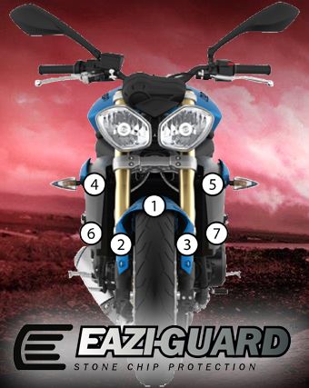 Eazi-Guard Triumph Street Triple / R 2013 - 2016 Gloss Paint Protection Film