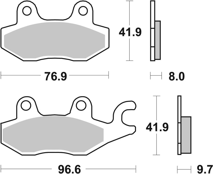 SBS Ceramic Front / Rear Brake Pads - 633HF