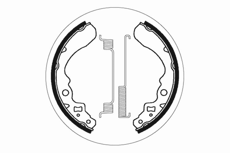 SBS Front / Rear Brake Shoes - 2053