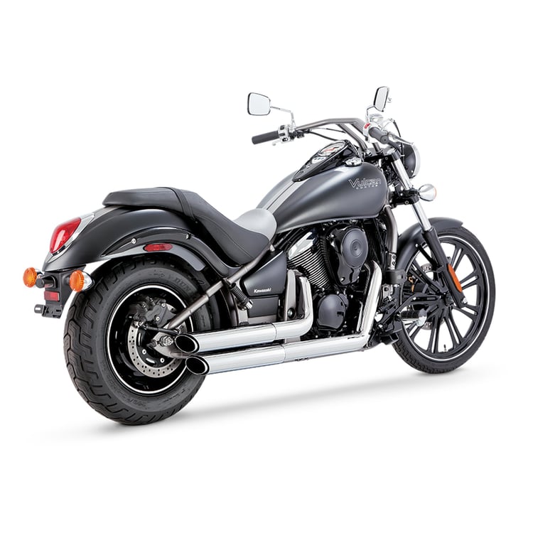 Vance & Hines Twin Slash Staggered Kawasaki VN900 Classic/LT/Custom 06-15 Chrome Full Exhaust System