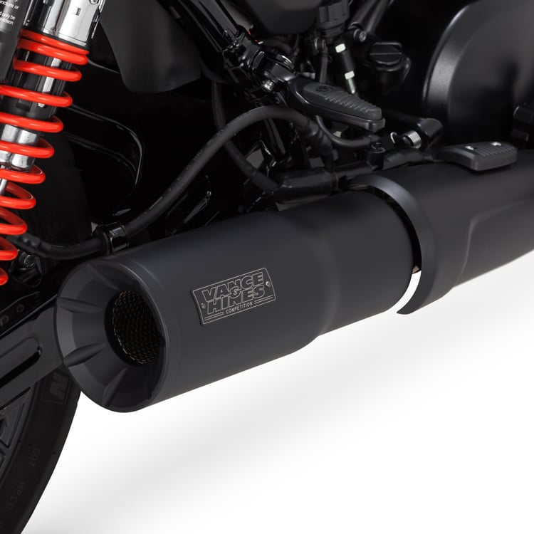 Vance & Hines Hi-Output Street 500/750 14-20 Black Slip-On Exhaust