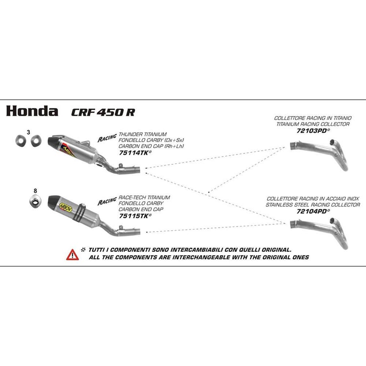 Arrow Honda CRF450R Competition Titanium Collector