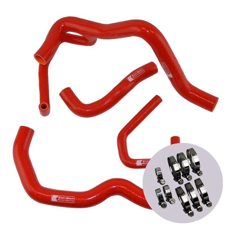 Eazi-Grip Kawasaki ZX-6R Red Race Silicone Hose and Clip Kit