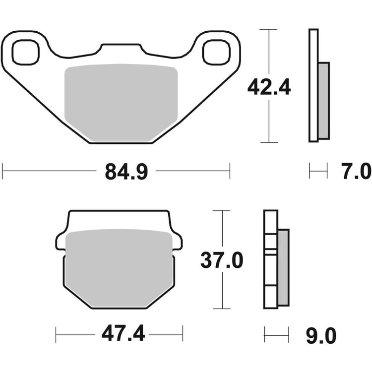 SBS Ceramic Front / Rear Brake Pads - 544HF