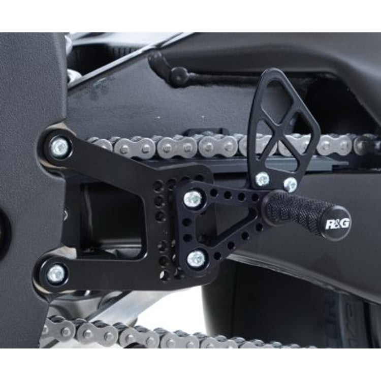 R&G Yamaha YZF-R1/R1M Black Adjustable Rearsets