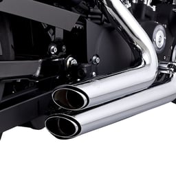 Vance & Hines Shortshots Staggered Dyna 06-11 ALL Chrome Full Exhaust System