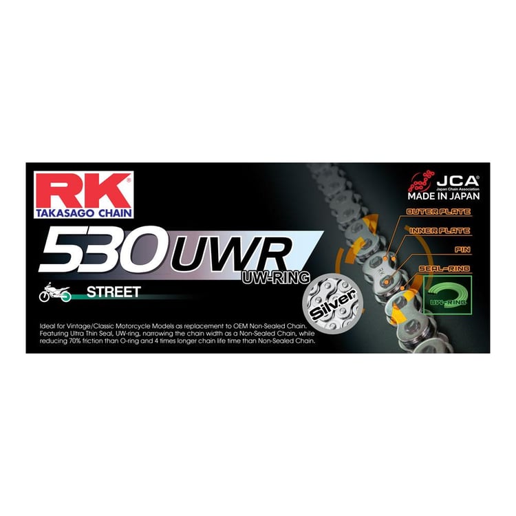 RK 530UWR 120 Link Silver Chain