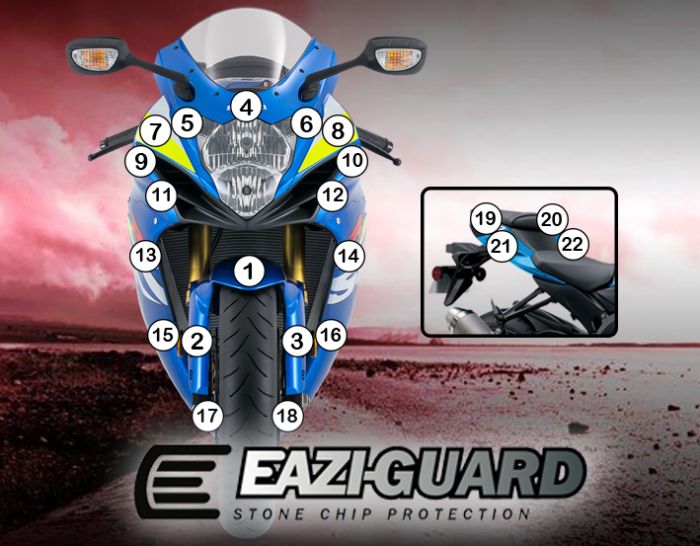 Eazi-Guard Suzuki GSX-R 600 / 750 2011 - 2018 Gloss Paint Protection Film