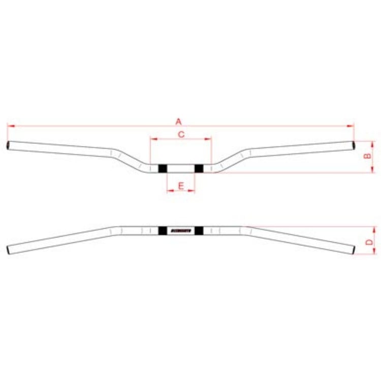 Accossato HB180 Aluminium 22mm Green Anodised Handlebar