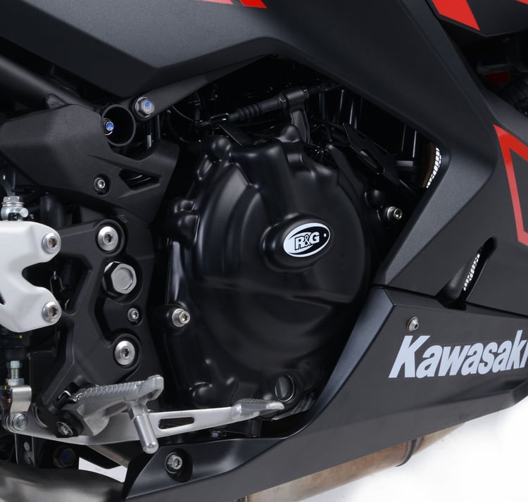 R&G Kawasaki Ninja 400 Black Engine Case Cover 2 Piece Kit