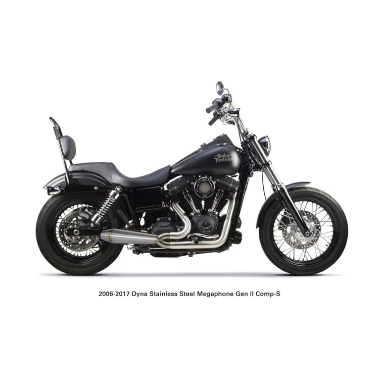 Two Bros Harley Davidson Dyna Megaphone Gen II 2-1 Ceramic Black Full Exhaust System