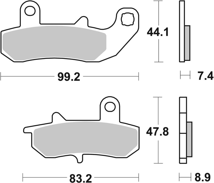 SBS Ceramic Front / Rear Brake Pads - 635HF