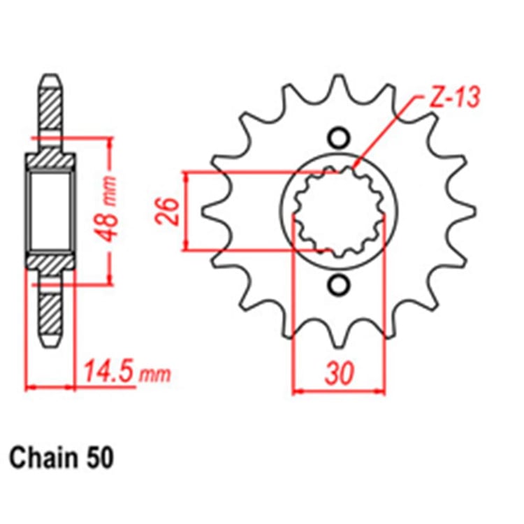 Front Sprocket - Steel 18T 530P