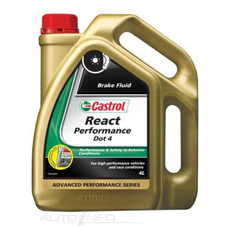 Castrol React Performance DOT 4 Brake Fluid - 4L