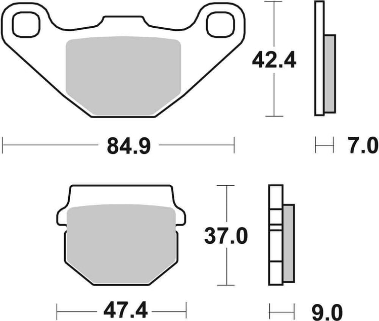 SBS Sintered Offroad Front / Rear Brake Pads - 544SI