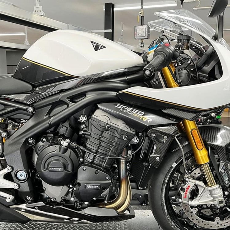 Coperchio Protezione Motore Per Triumph Street Triple 765 - Lega Alluminio Anodizzato - Foto 6