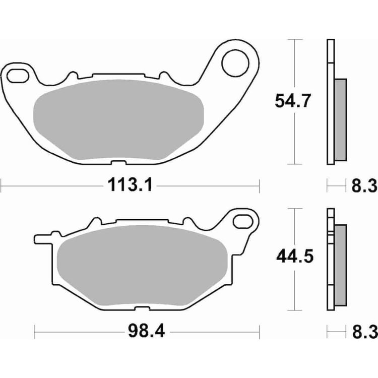 SBS Carbon Tech Scooter Front / Rear Brake Pads - 229CT