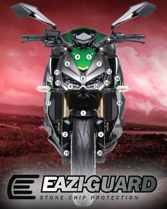 Eazi-Guard Kawasaki Z1000 2014 - 2017 Gloss Paint Protection Film