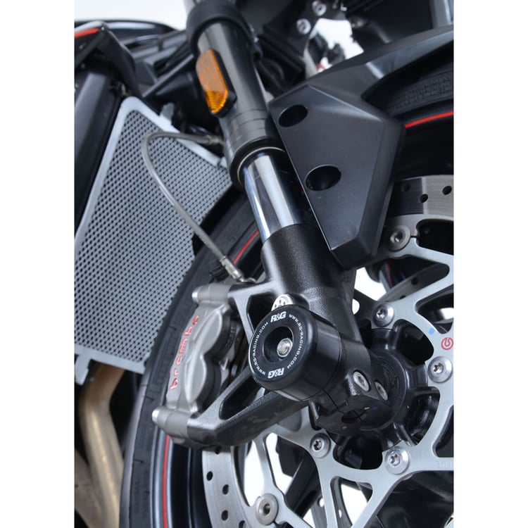 R&G Triumph Daytona 675/Street Triple RX/Street Triple R/S/RS 765/Daytona Moto2 765/ Trident 660 Black Fork Protectors