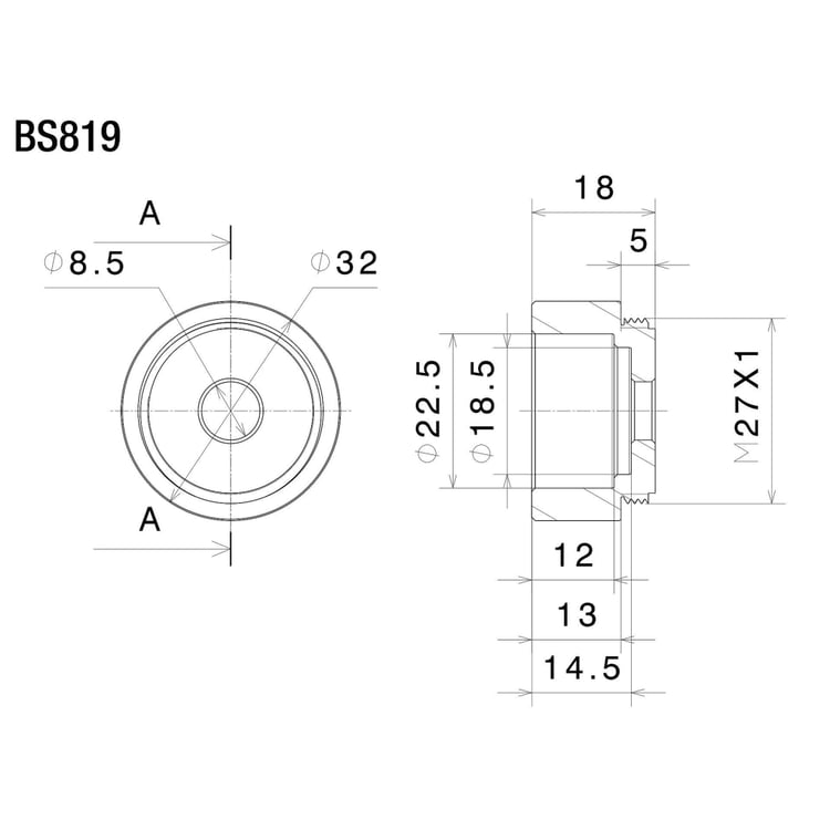 Rizoma BS819B Single Mirror Adapter