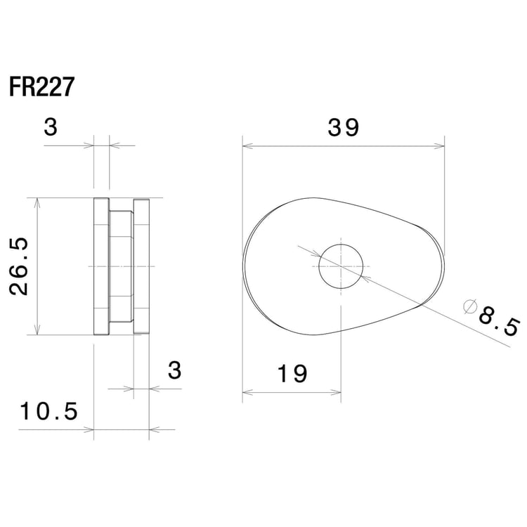 Rizoma FR227B Indicator Mounting Adapters