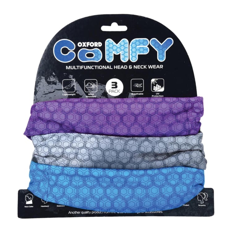 Oxford Comfy Prismatic 3 Pack Neck Warmer