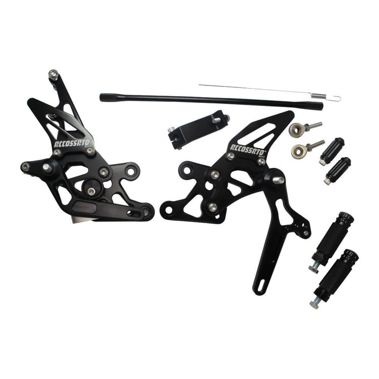 Accossato Yamaha FZ1/FZ8 Black Adjustable Rearsets