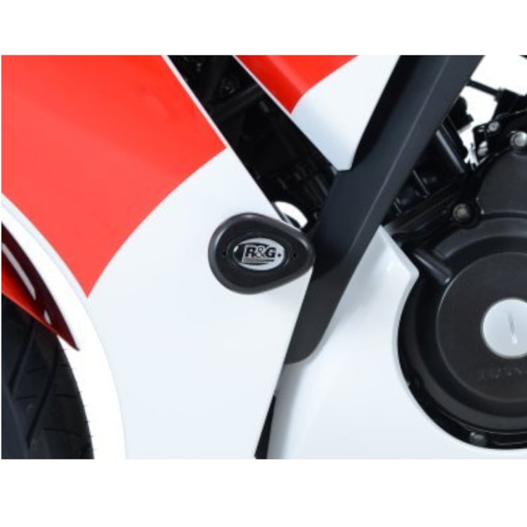 R&G Honda CBR300R Black Aero Crash Protectors (No Drill)