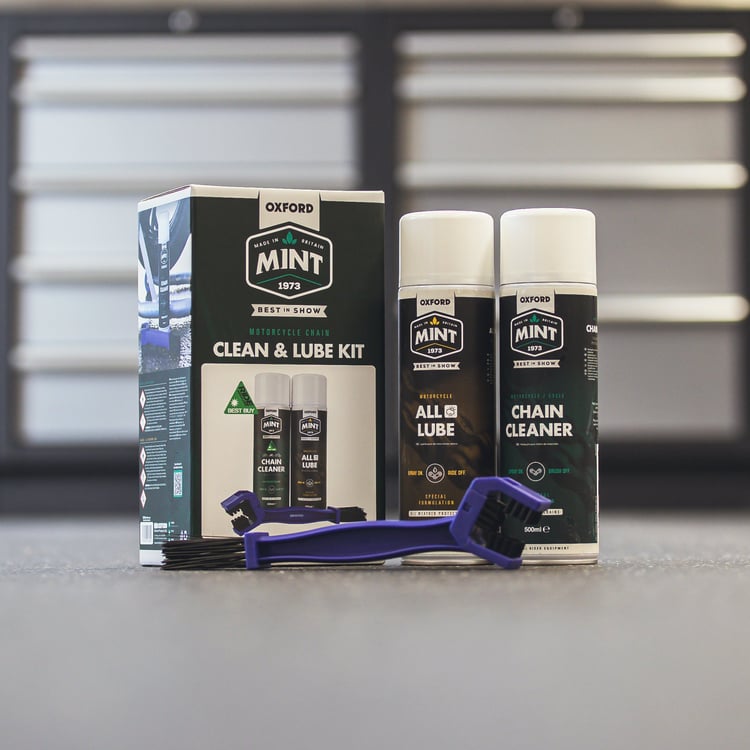 Oxford Mint Motorcycle Chain Clean & Lube Kit