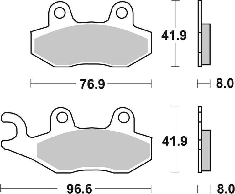 SBS Sintered Offroad Front / Rear Brake Pads - 611SI