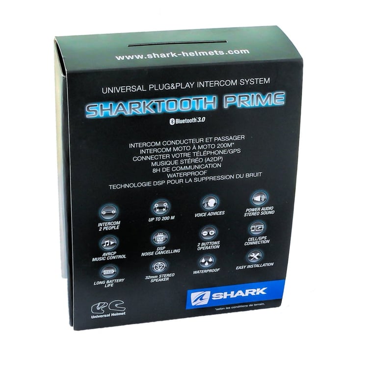 Shark Sharktooth Prime Motorcycle Bluetooth Entertainment System