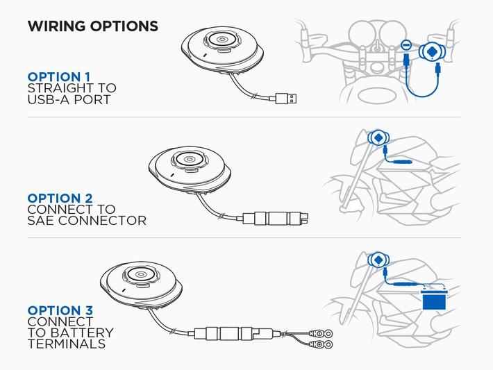 Quad Lock Wireless Charging Head Motorcycle Mount