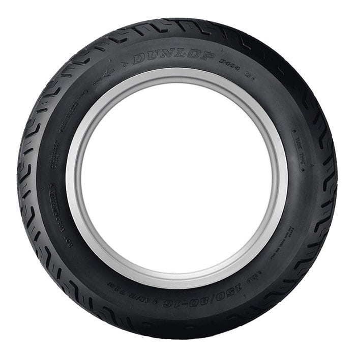 Dunlop D404 150/90HB15 TL Whitewall Rear Tyre