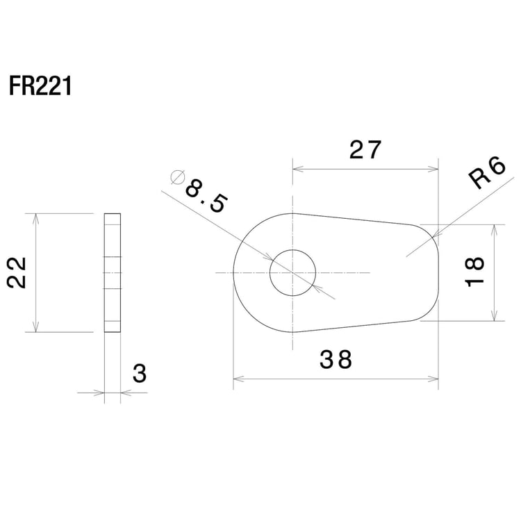 Rizoma FR221B Indicator Mounting Adapters