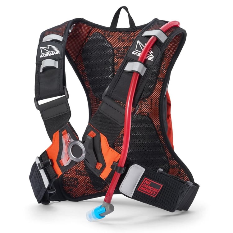 USWE Raw 3L Black/Orange Hydration Backpack