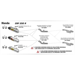 Arrow Honda CRF250R Titanium 1:2 Mid Pipe