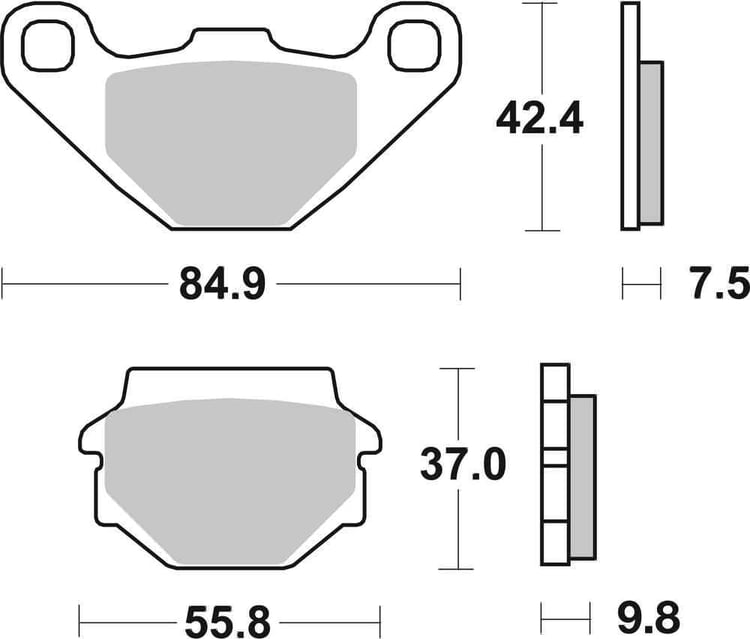 SBS Sintered Offroad Front / Rear Brake Pads - 546SI