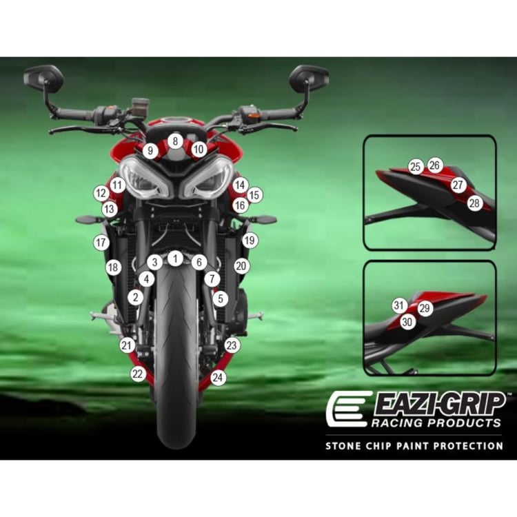 Eazi-Guard Triumph Street Triple 2023 Gloss Paint Protection Film