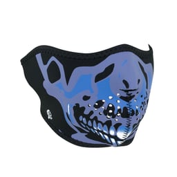 Zan Headgear Blue Chrome Skull Neo Half Mask