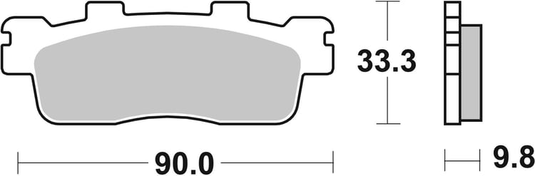 SBS Sintered Maxi Scooter Front Brake Pads - 204MS