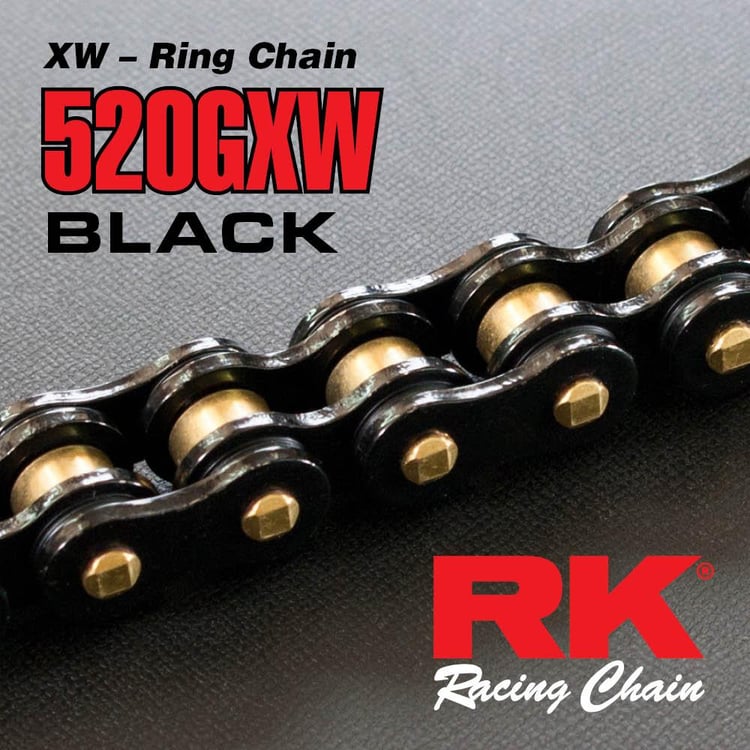 RK 520GXW 120 Link Black/Gold Chain