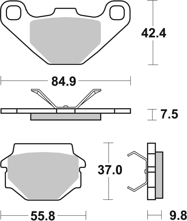 SBS Ceramic Front / Rear Brake Pads - 692HF