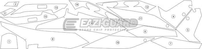 Eazi-Guard KTM 1290 Super Duke GT 2016 - 2018 Gloss Paint Protection Film