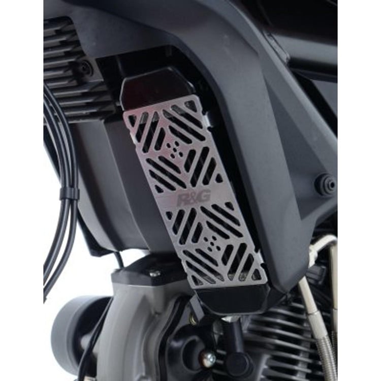 R&G Ducati Scrambler Classic/Icon 16-20 / Street Classic 18-20 Brushed Aluminium Oil Cooler Guard