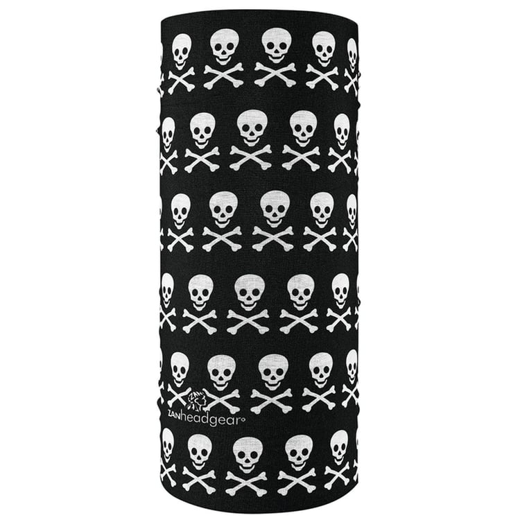 Zan Headgear Crossbones B/W Motley Neck Tube